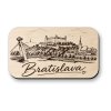 Dřevěná magnetka Bratislava - Bratislavský hrad a Most SNP