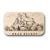 Dřevěná magnetka Hrad Beckov - slovenský historický suvenýr