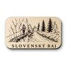 Dřevěná magnetka Slovenský ráj - turistická rokle a stezka