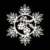 Vánoční ozdoba - Sněhová vločka 9 cm