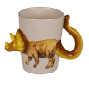 Keramický hrnek s dinosaurem - Triceratops