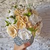 Mýdlová kytice v keramické nádobě - Cream