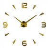 Samolepící hodiny na stěnu 120 cm zlaté