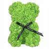 Medvídek z růží - zelený 22 cm