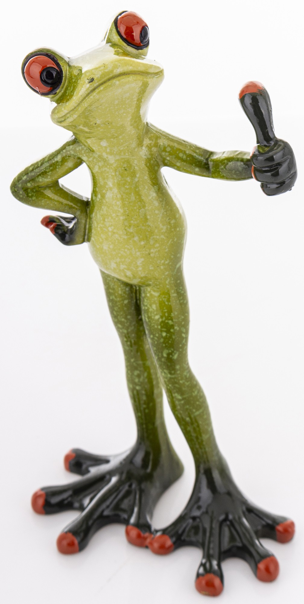 Keramická žabka s palcem nahoru