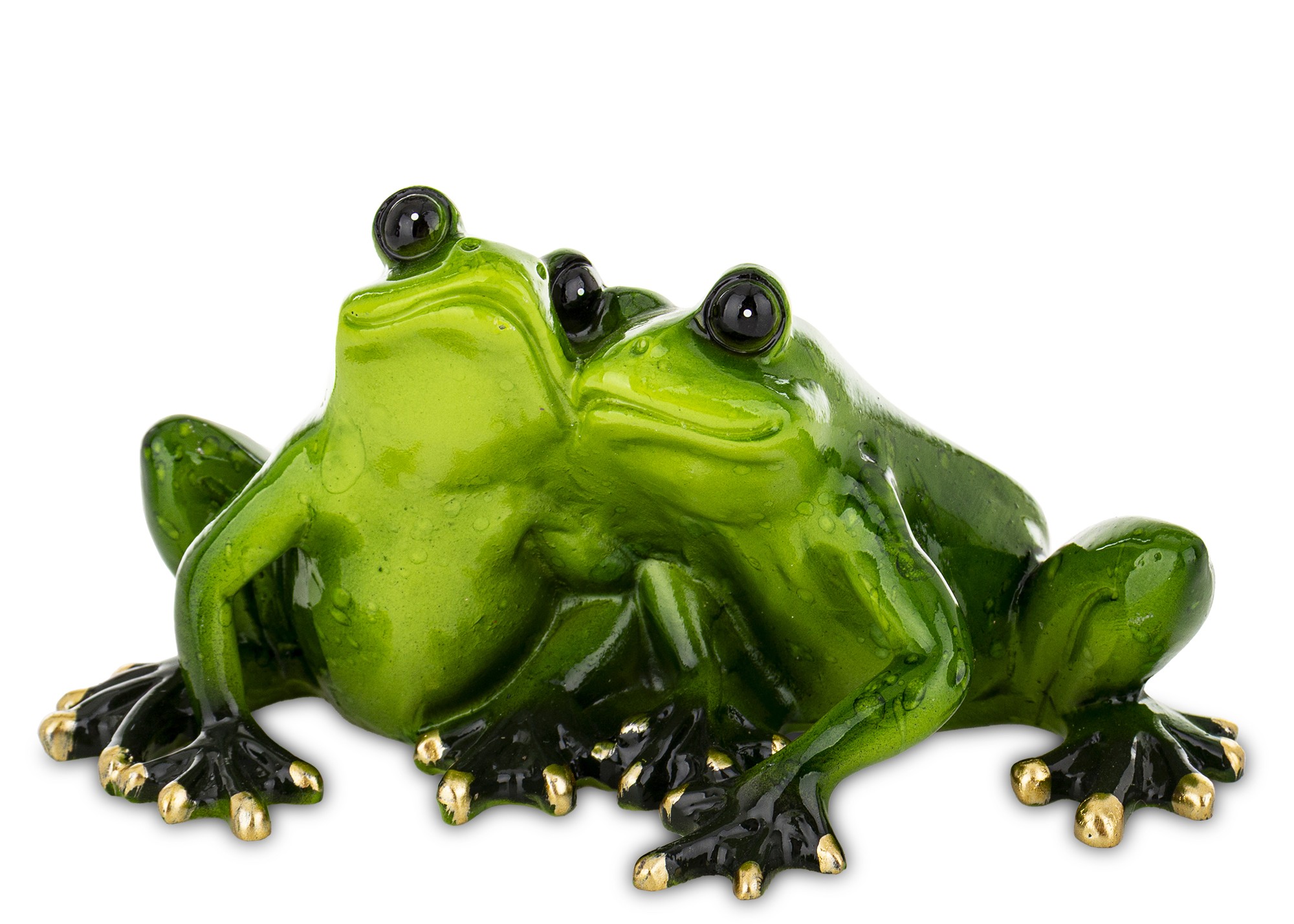 Keramické žabky v objetí